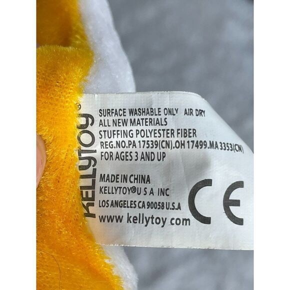 Dolphin Plush Stuffed Animal by Kellytoy Yellow - Picture 9 of 11